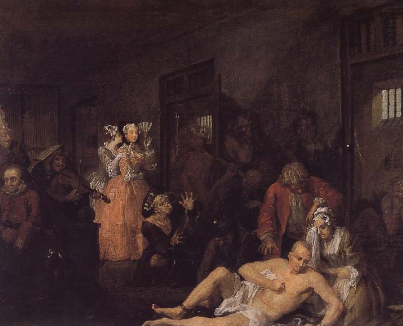 Prodigal son in the madhouse, William Hogarth